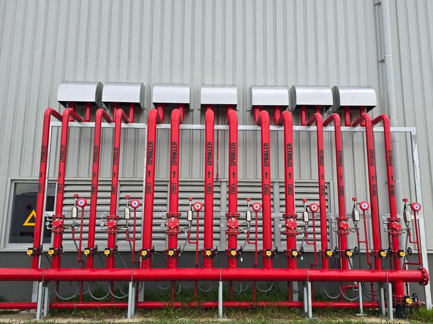 Industrial fire suppression system covered in the DFS curriculum