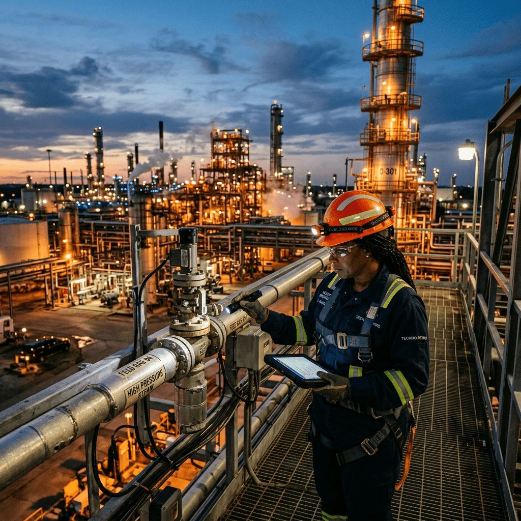 Senior oil and gas HSE safety manager in Gulf refinery